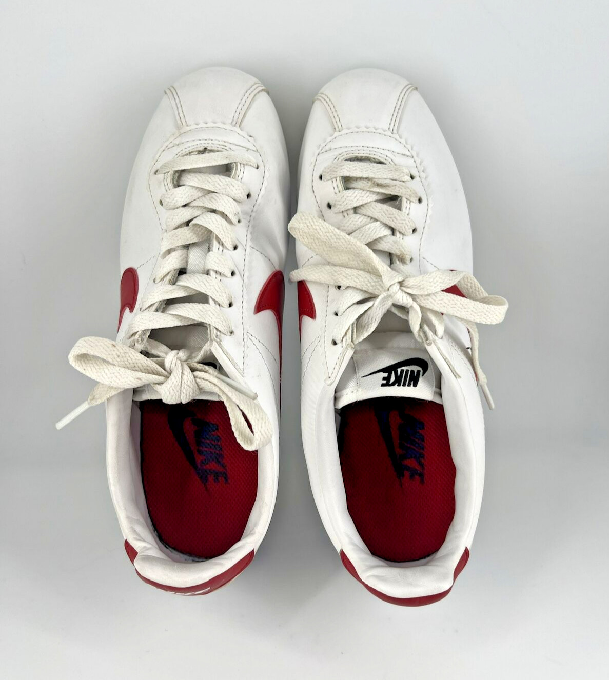 Nike Classic Cortez Swoosh Womens White Varsity Red Sz 7 Forest Gump 807471-103
