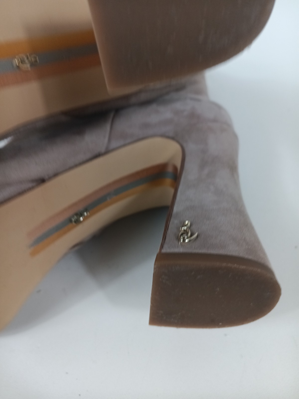 Sam Edelman Boots Womens Size 7.5 M Jaye Cashmere Beige Leather Ankle Bootie