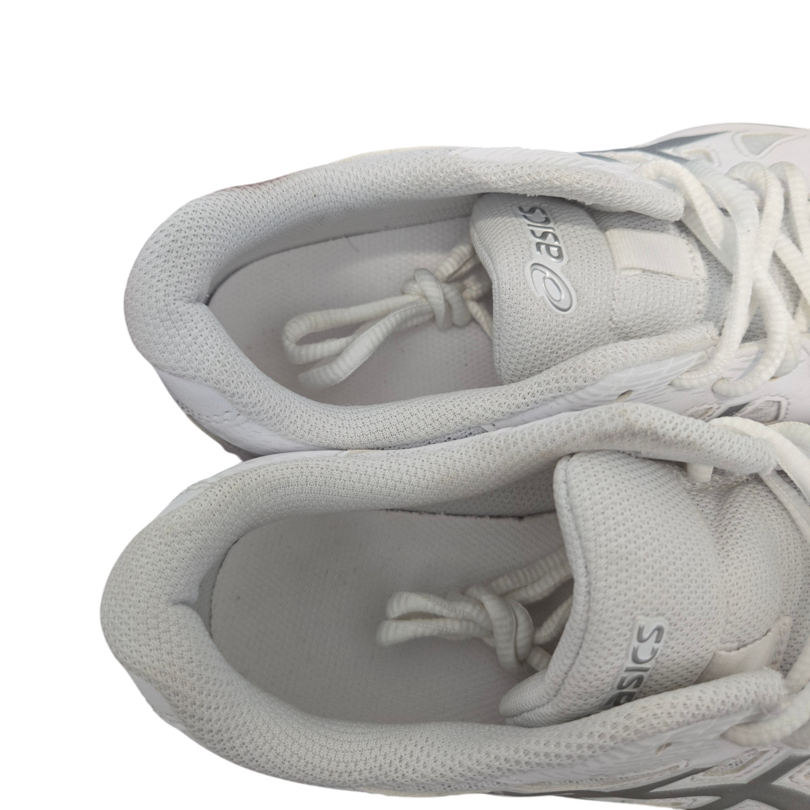 Asics Upcourt 6 White/Silver/Gum Women’s Volleyball Shoes Size 9