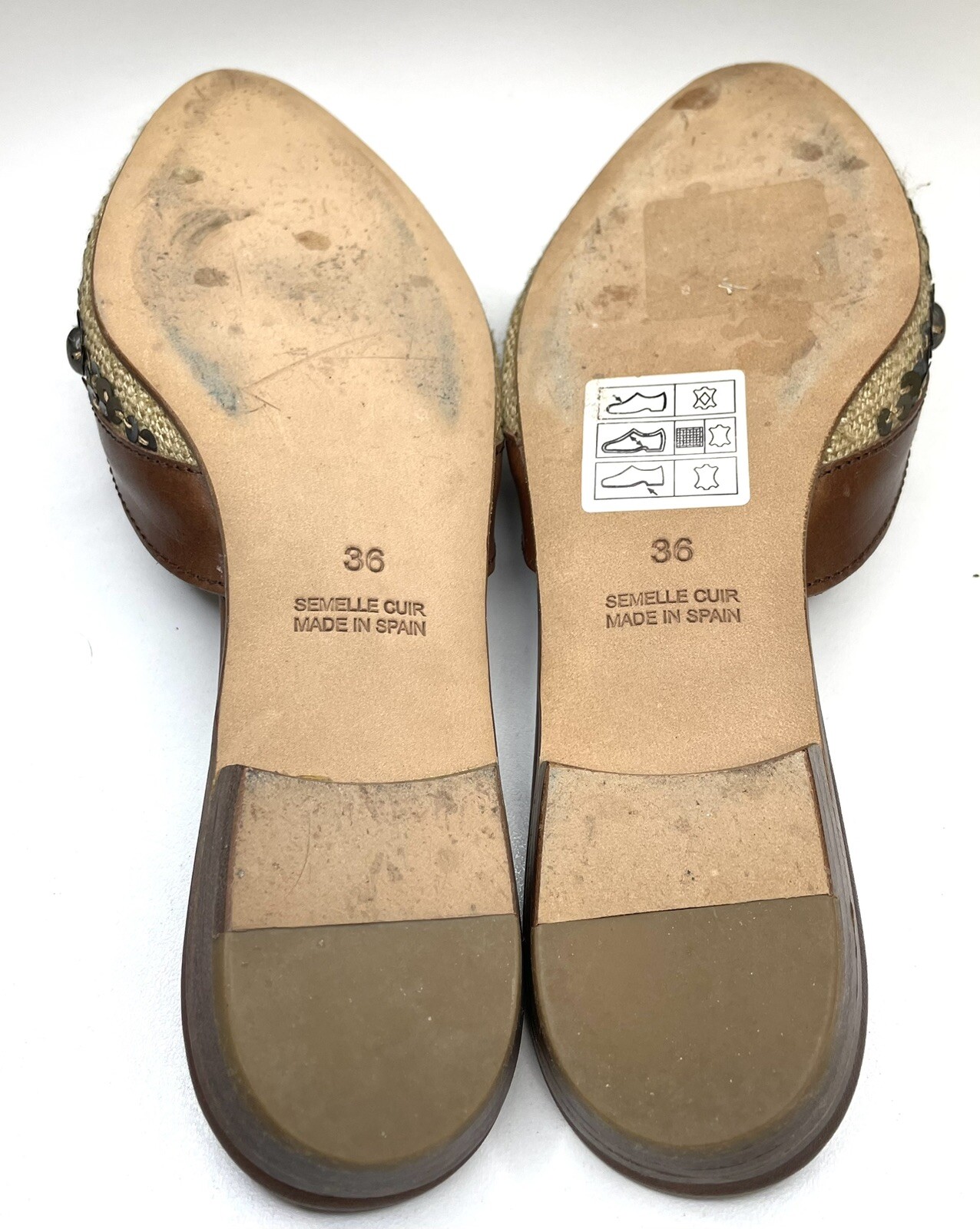 Oscar de la Renta Embellished Canvas & Leather Sequined Mules Size 36 Shoes