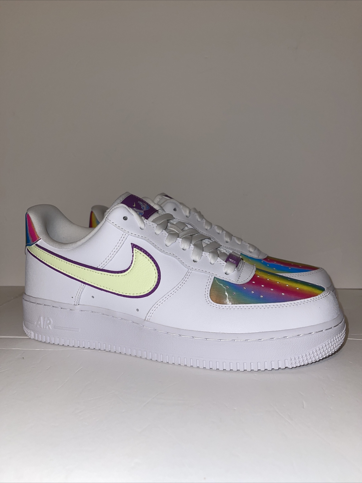 Nike Womens Air Force 1 Low Easter White Barely Volt Blue CW0367-100 Size 11