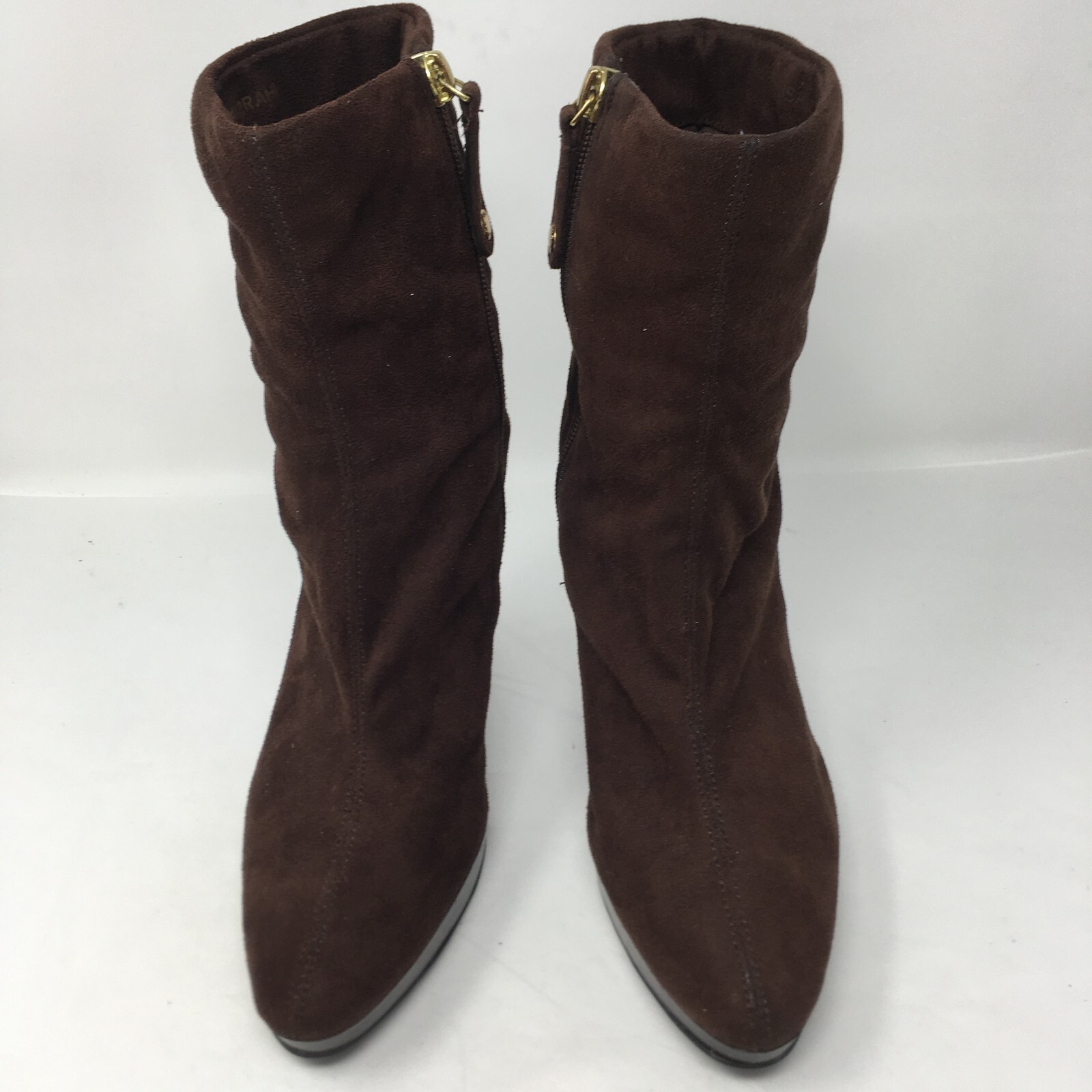 Isaac Mizrahi for Target Women’s Brown Side Zip High Heel Ankle Boots Size US 6M