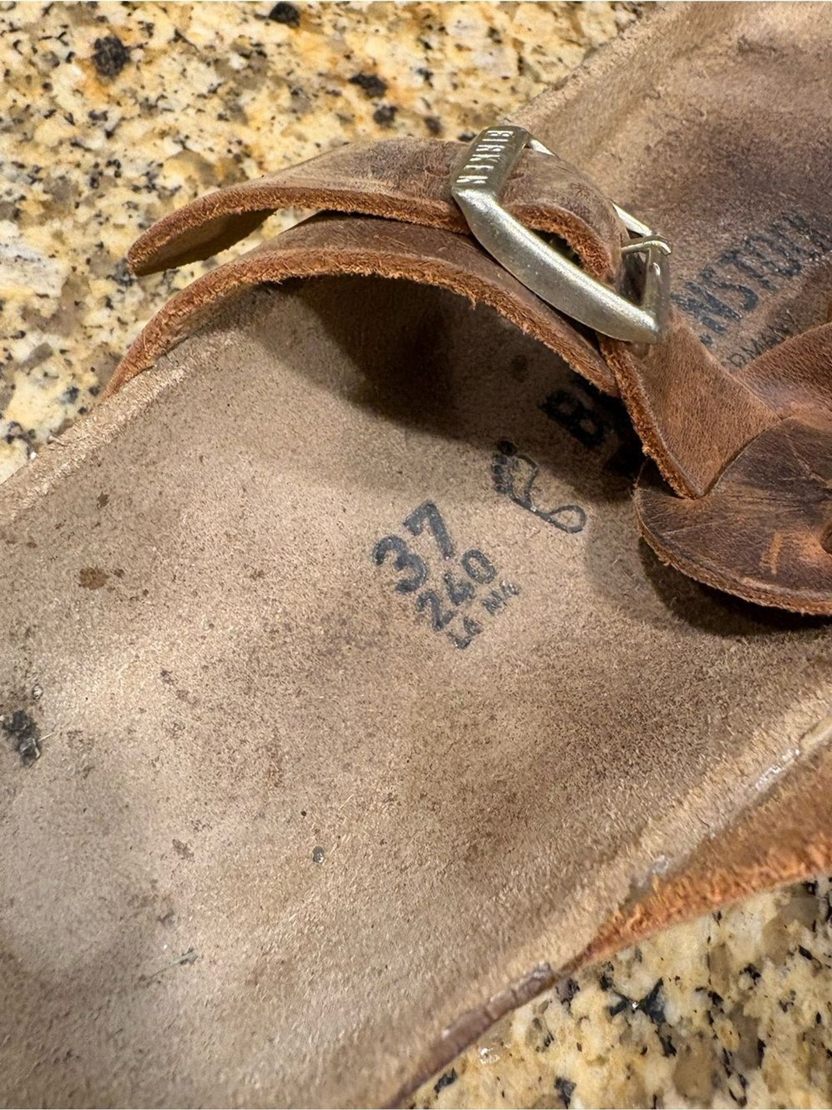 Birkenstock Gizeh Braided Leather Thong Sandals Brown EU 37 US 6-6.5