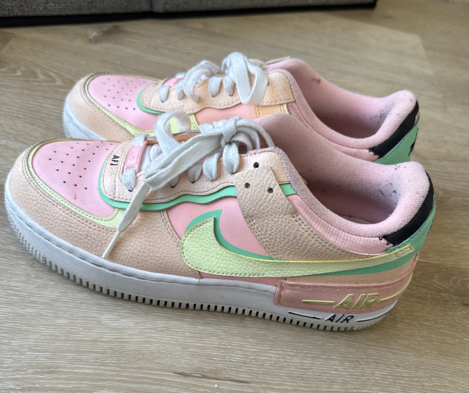 Nike Women’s Air Force 1 Shadow ‘Arctic Punch Barely Volt’ CU8591-601 Size 10