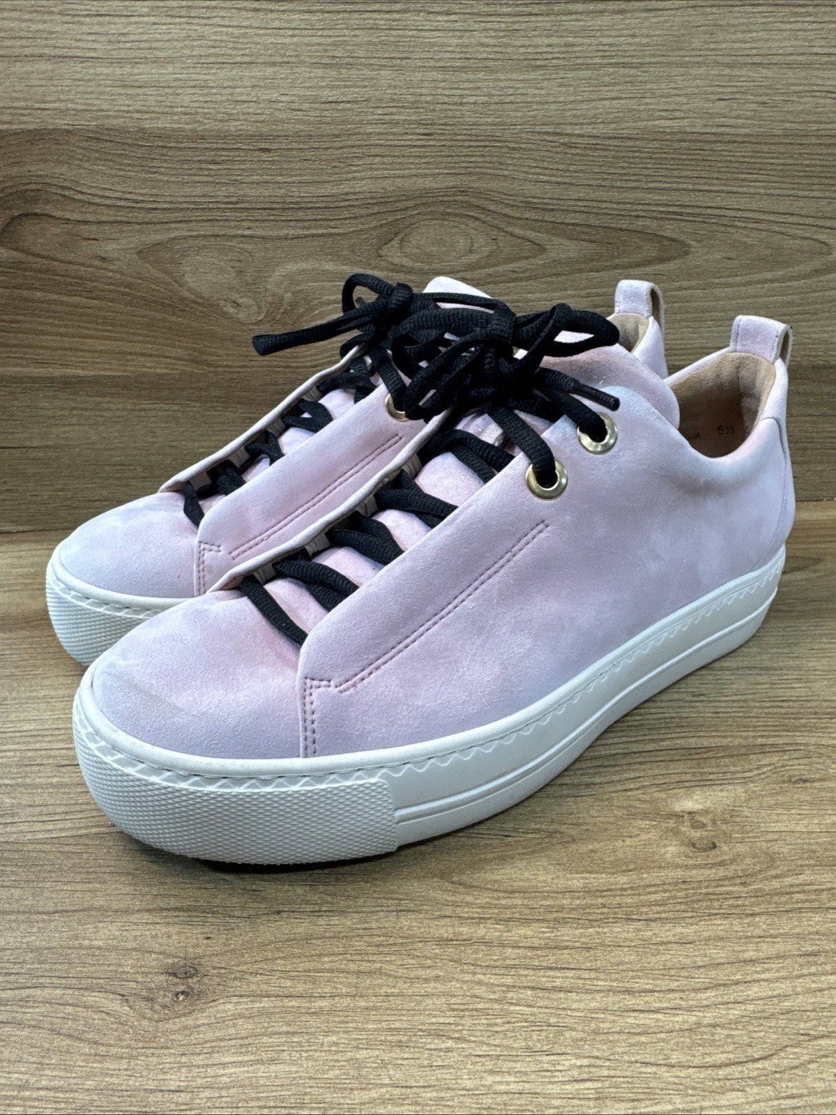 PAUL GREEN Faye Platform Low Top Sneakers – Pink Nubuck Size 5.5 / 7.5 US