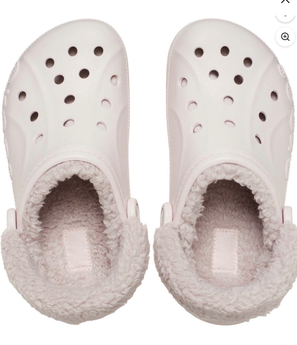 Crocs Baya Lined Fuzz Strap Women’s Clog Lavender 206633-577/ White 206633-4JQ