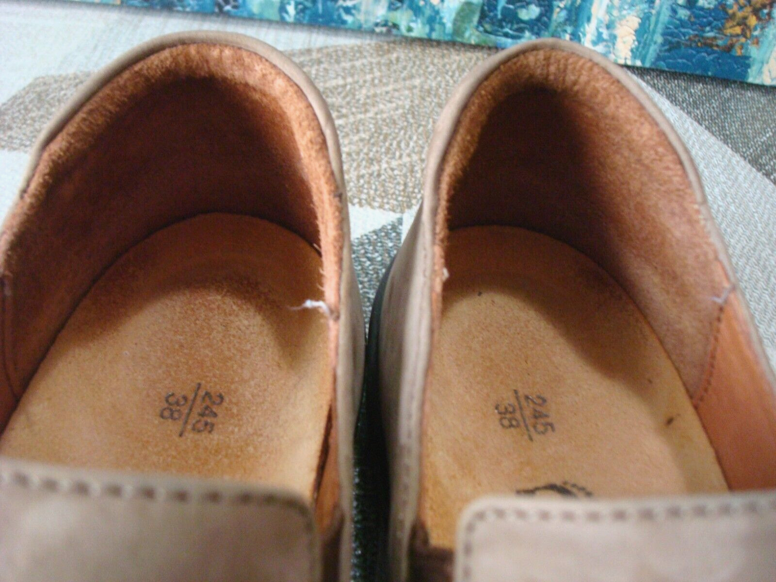 Footprints by Birkenstock Natoma Brown Nubuck Leather Loafers EU 38 US 7-7 1/2
