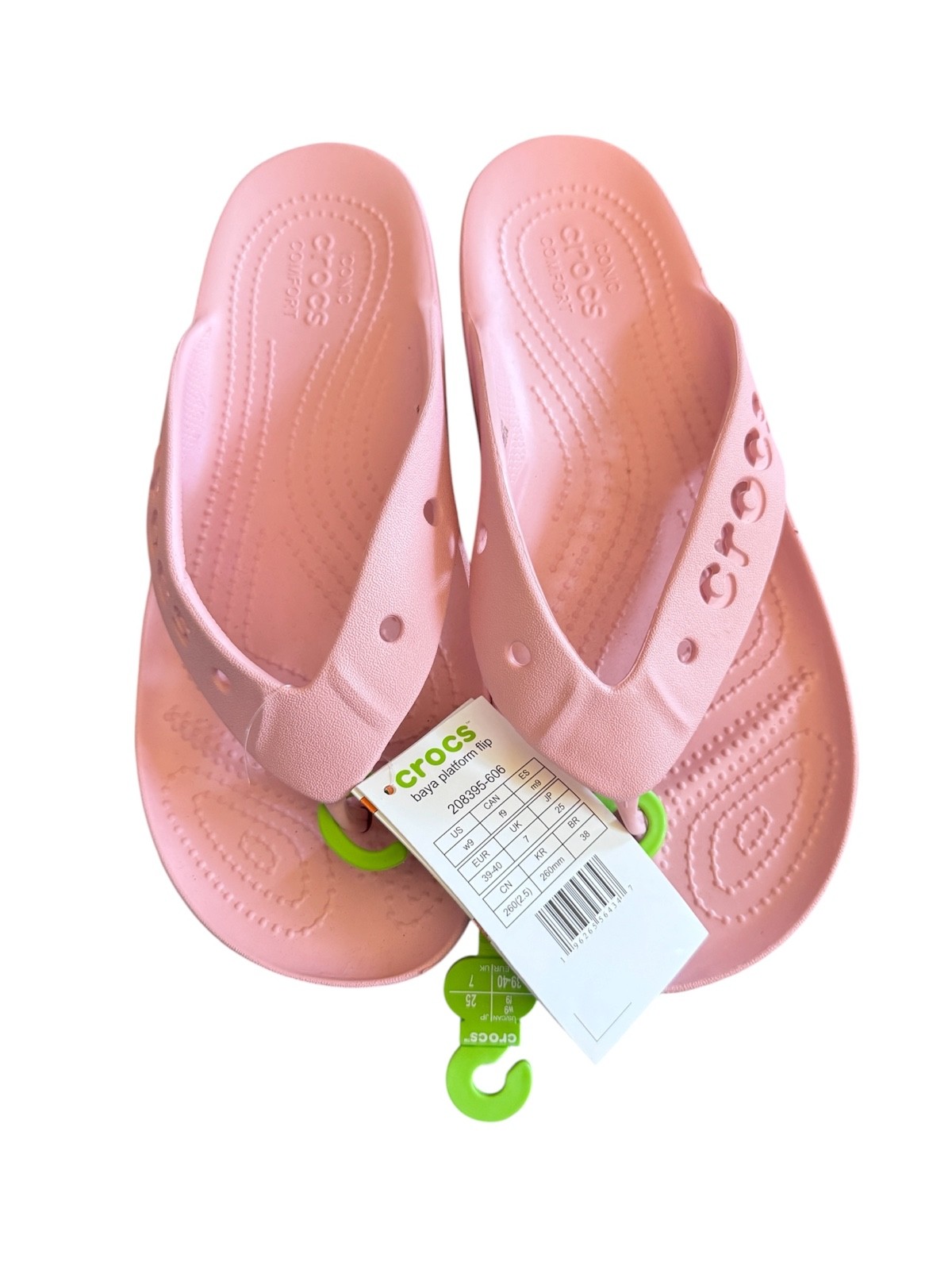 CROCS Baya Platform Flip Flops ROSE PINK (W9 Women’s Size 9) NEW WITH TAG!