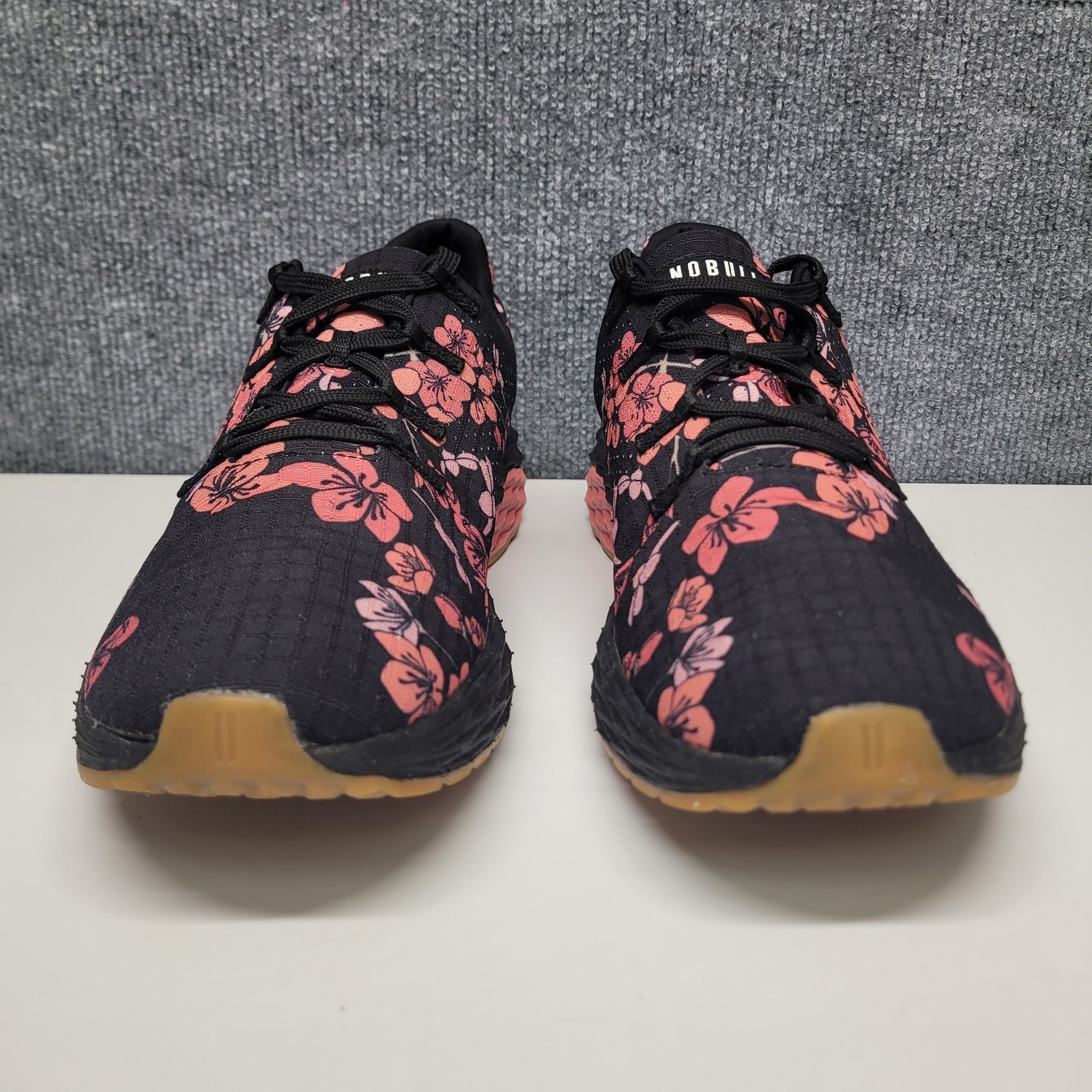 Retired NOBULL Ripstop Runners Black Cherry Blossom Sneakers WM Sz 12/Men 10.5