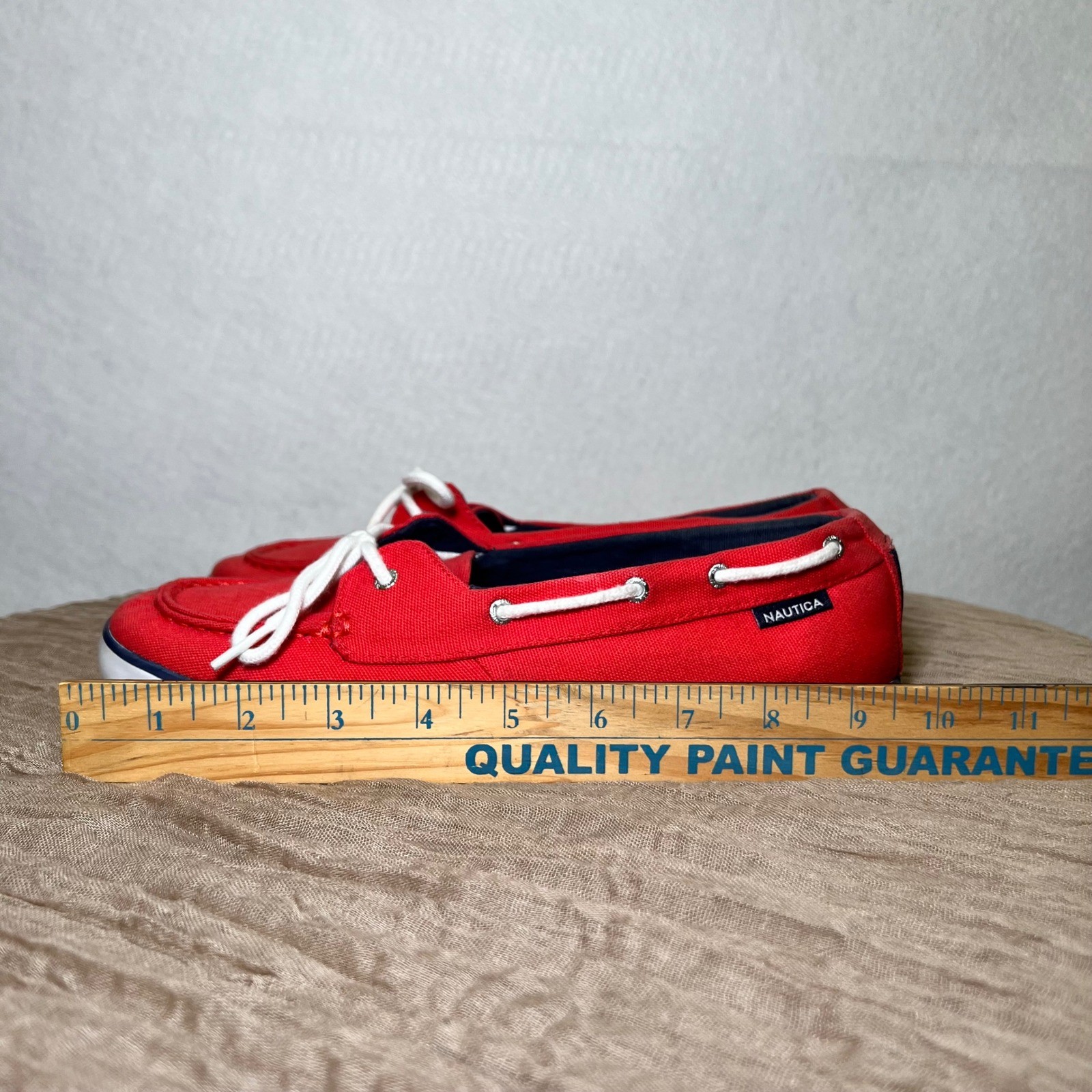 Nautica Pinecrest A Red Coastal Fisherman Nautical Americana Boat Shoes Woman 9