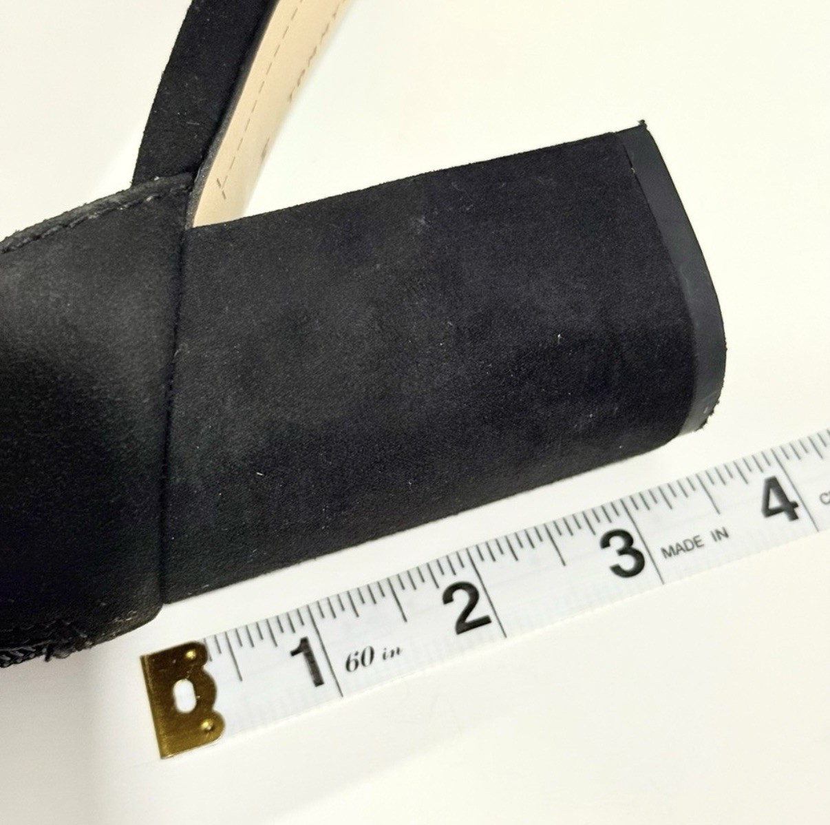 Tommy Hilfiger Black Suede Strappy Open Toe Ankle Strap Zip Heel Women’s 6M