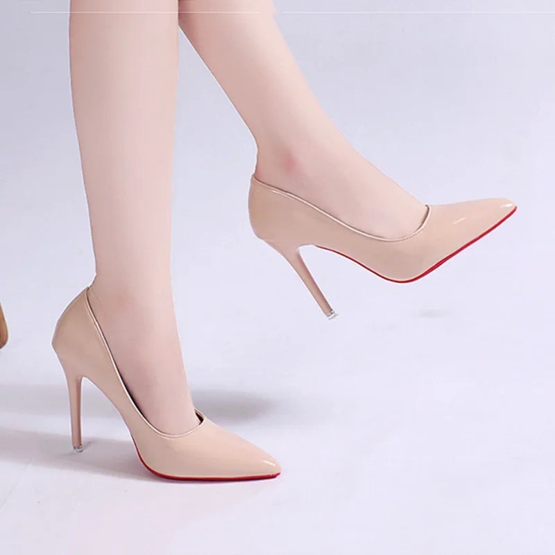 Women’s Pointed Toe Patent Leather High Heel Pumps Office Party Dress Shoes