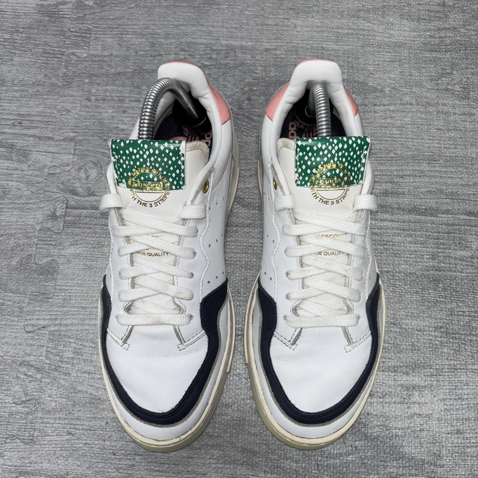 Adidas Her Studio London Sneakers Womens 8.5 Supercourt White Leather Pink Green