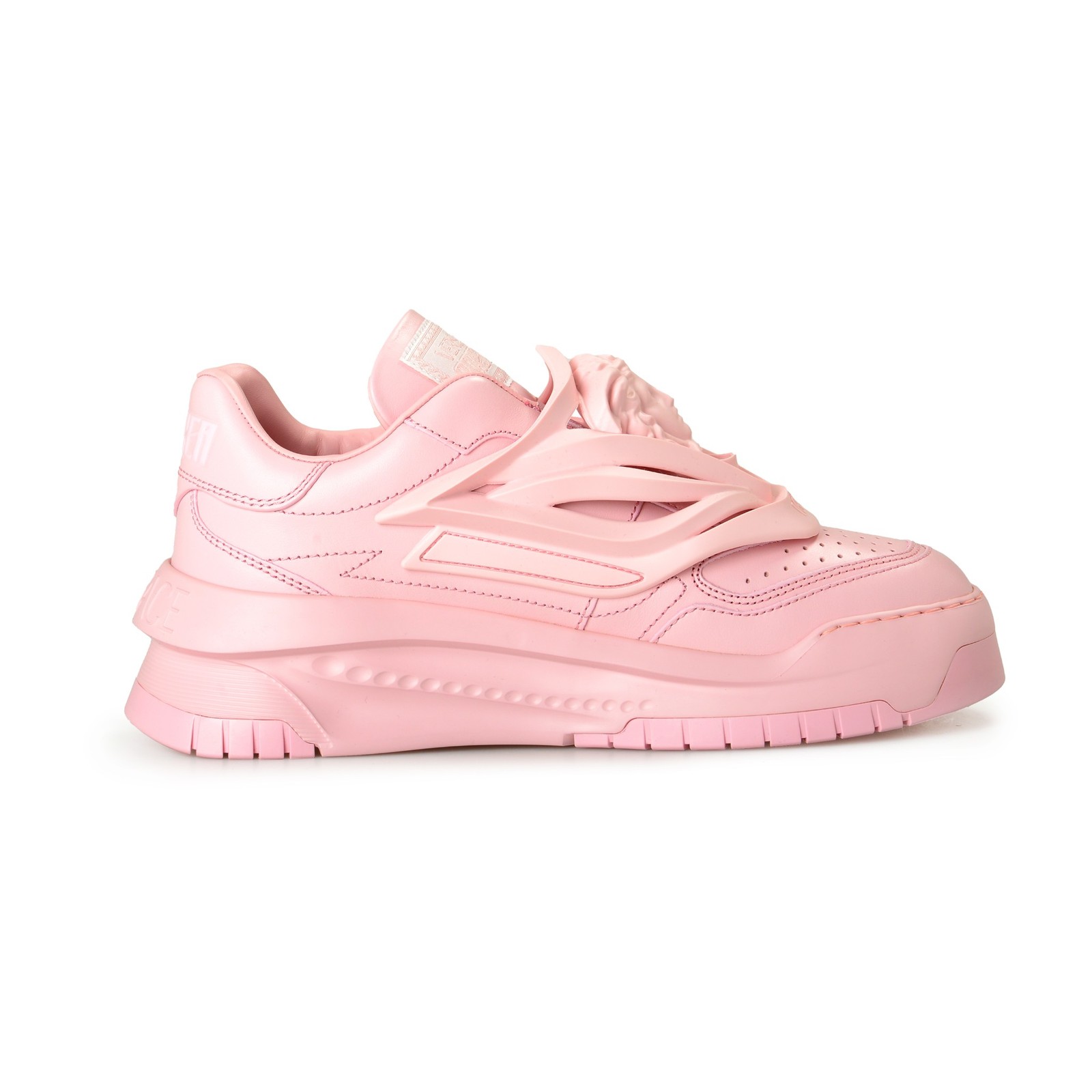 Versace Women’s «Odissea» Rose Pink 100% Leather Sneakers Shoes US 6 IT 36
