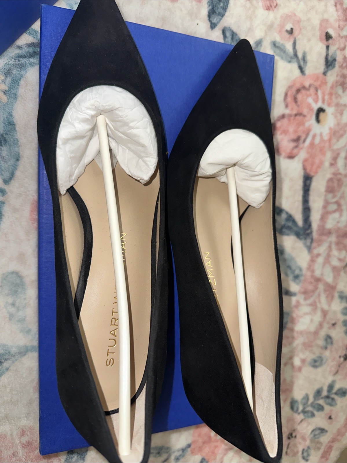 Stuart Weitzman Stuart Power 50 BLACK SIZE 7.5 B SUE-Suede