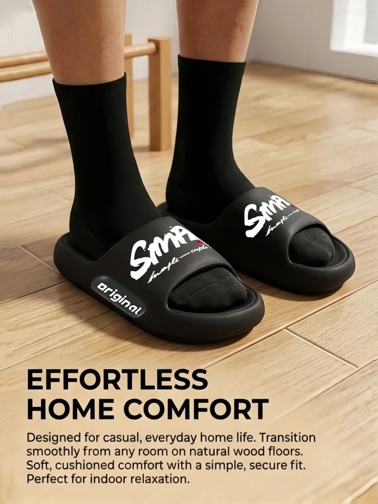 Couples EVA Printed Slippers Thick Sole Non-Slip Home Outdoor Unisex Sandals