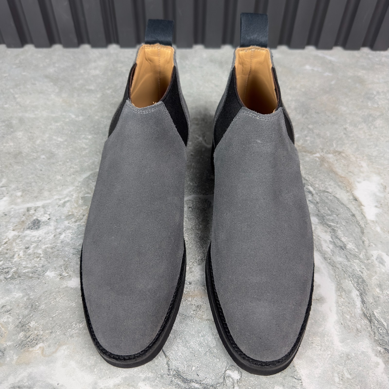 Crockett & Jones Lottie Chelsea Boots Grey Suede Chunky Sole 50 OS or 36.5 EUR
