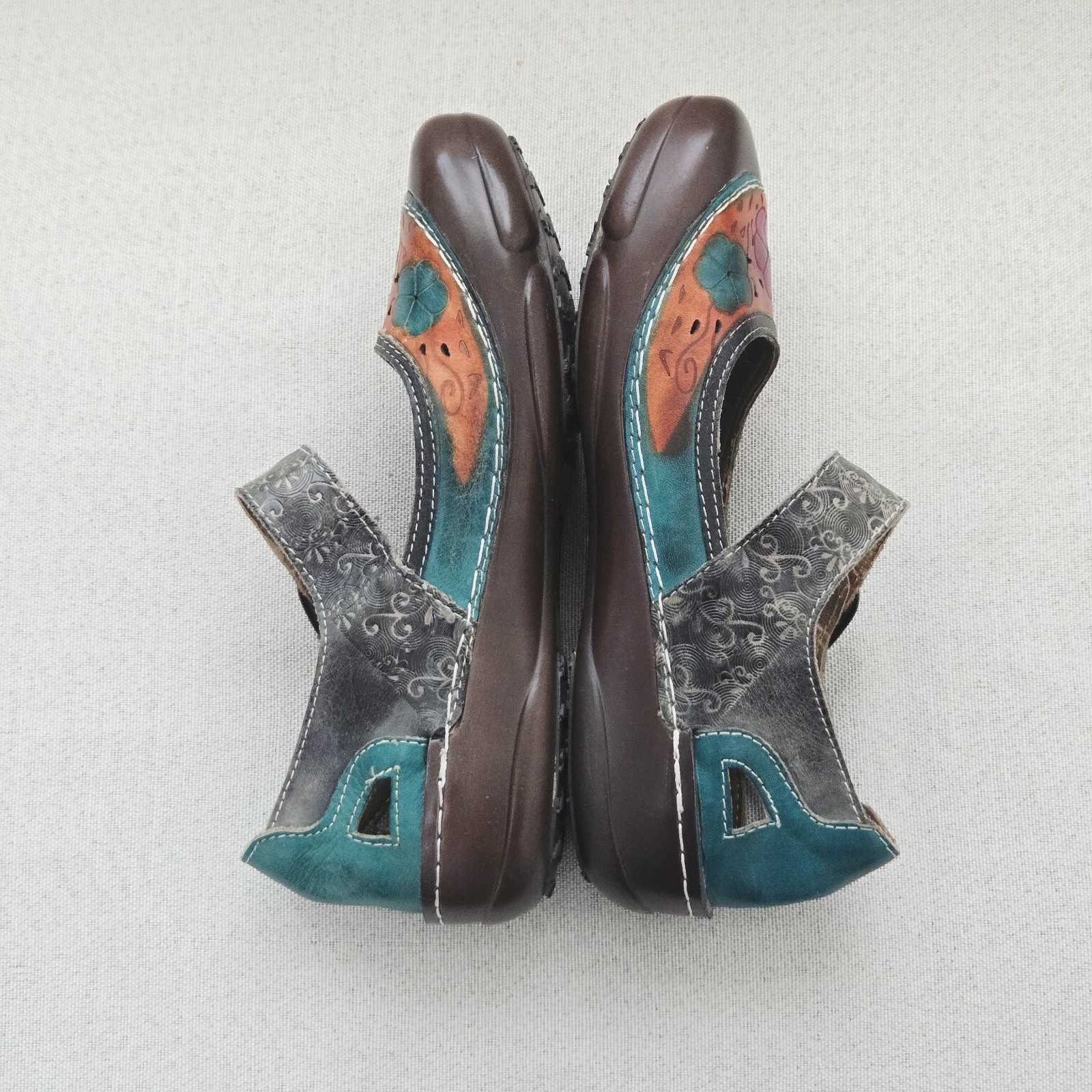 L’Artiste Spring Step Mary Jane Sandals Women’s 39 Multicolor Dexter Flats – EUC