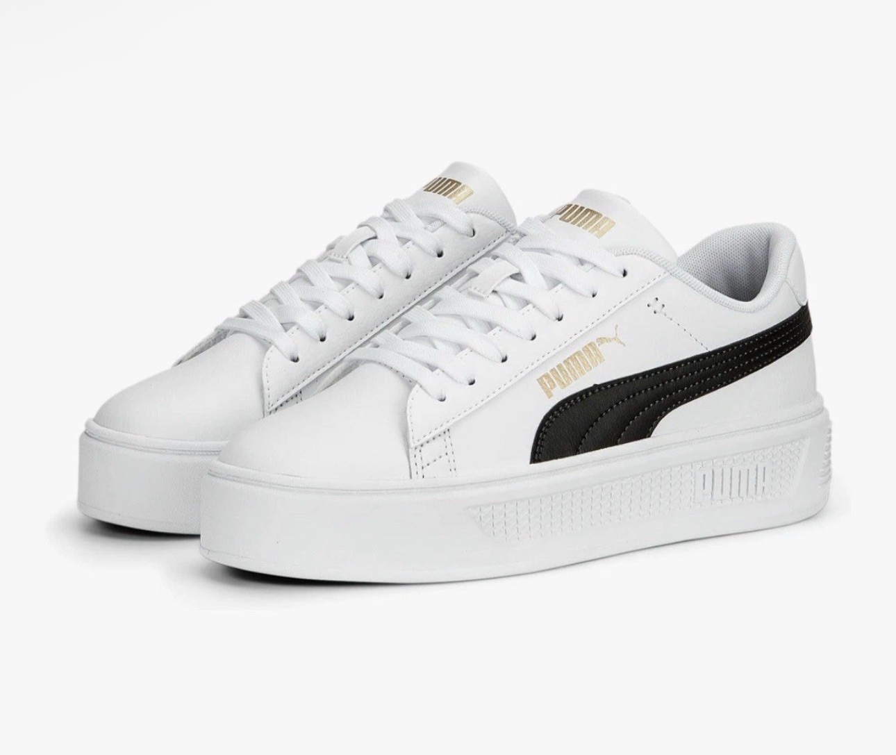 PUMA Women’s Smash Platform V3 Sneaker Size 9 White Brand New With Box