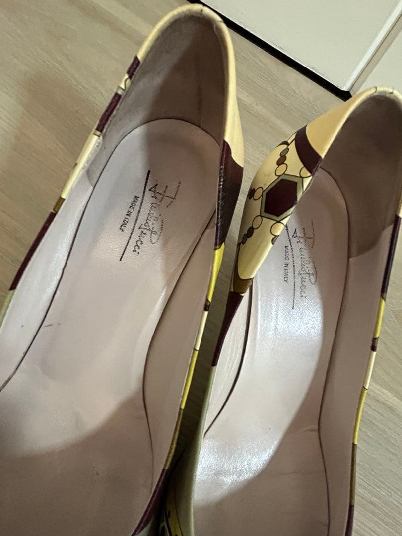 Emilio Pucci Heeled Pumps Multicolor Pointed Toe Size 36.5 Women’s From Japan