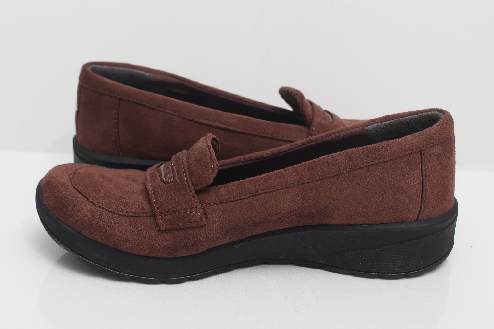 Lifestride BZees Air Step Shoes Womens Size 7W Comfort Slip On Brown