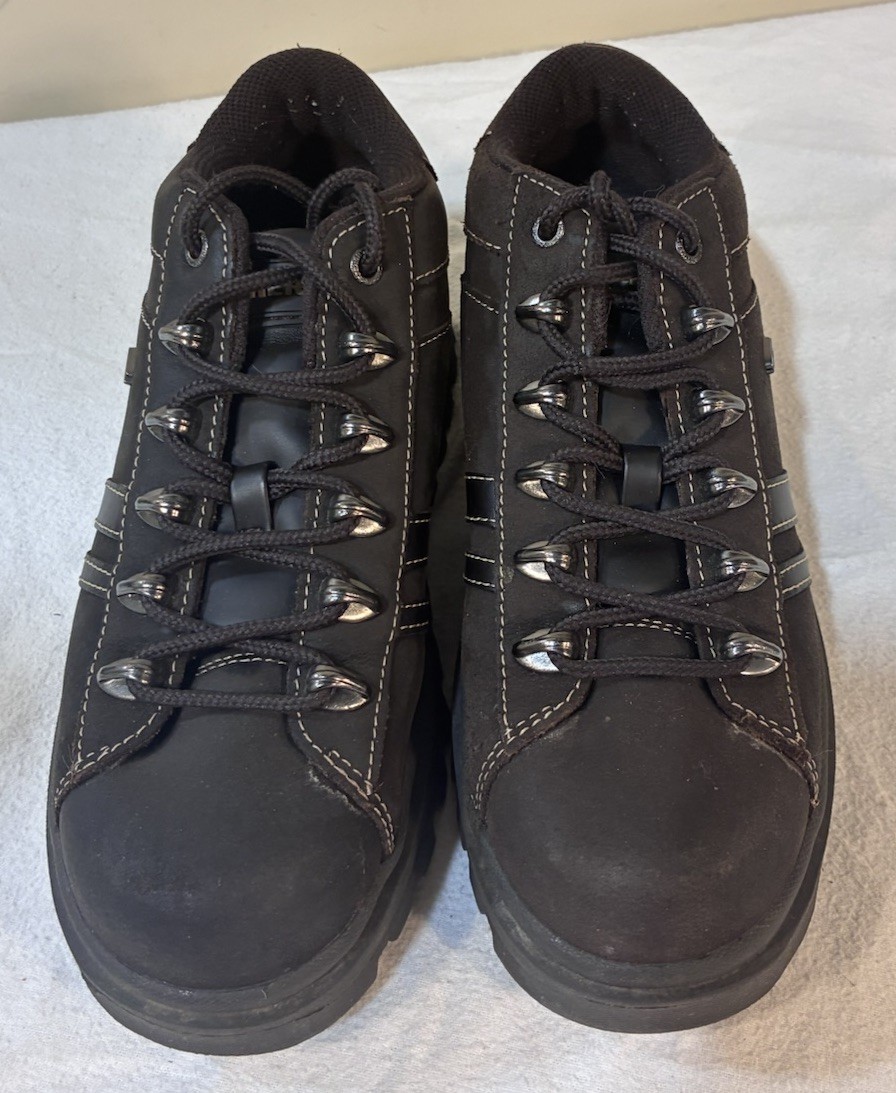 Vintage 90s Y2K Skechers Jammers Platform Chunky Black Brown Shoes Womens 9.5M