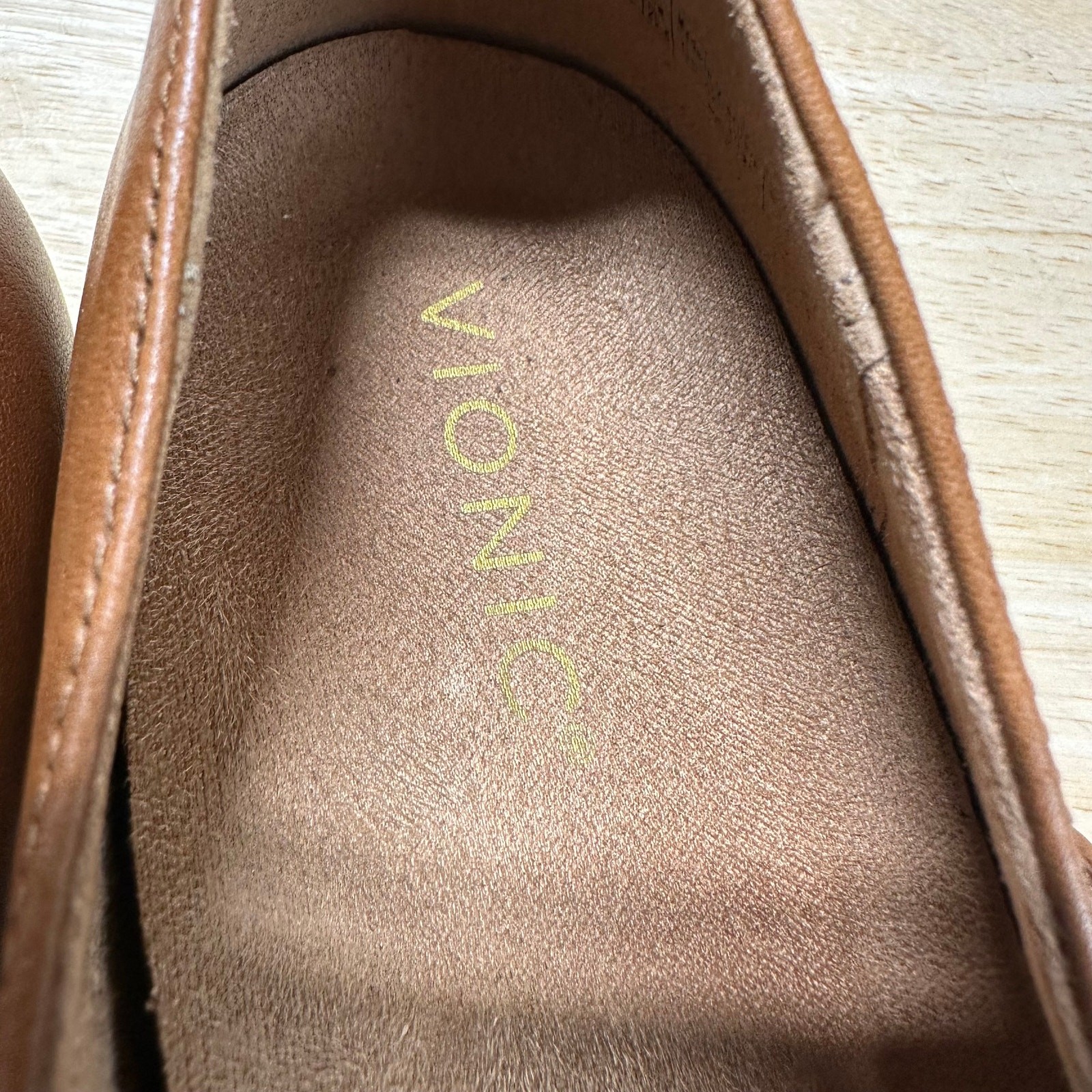 Vionic Alameda Mary Jane Flat Brown Leather Women’s Size 9 WIDE EUC