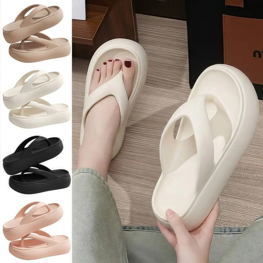 Height-increasing Platform Slippers Non-slip 5CM EVA Beach Sandals Lightweight S