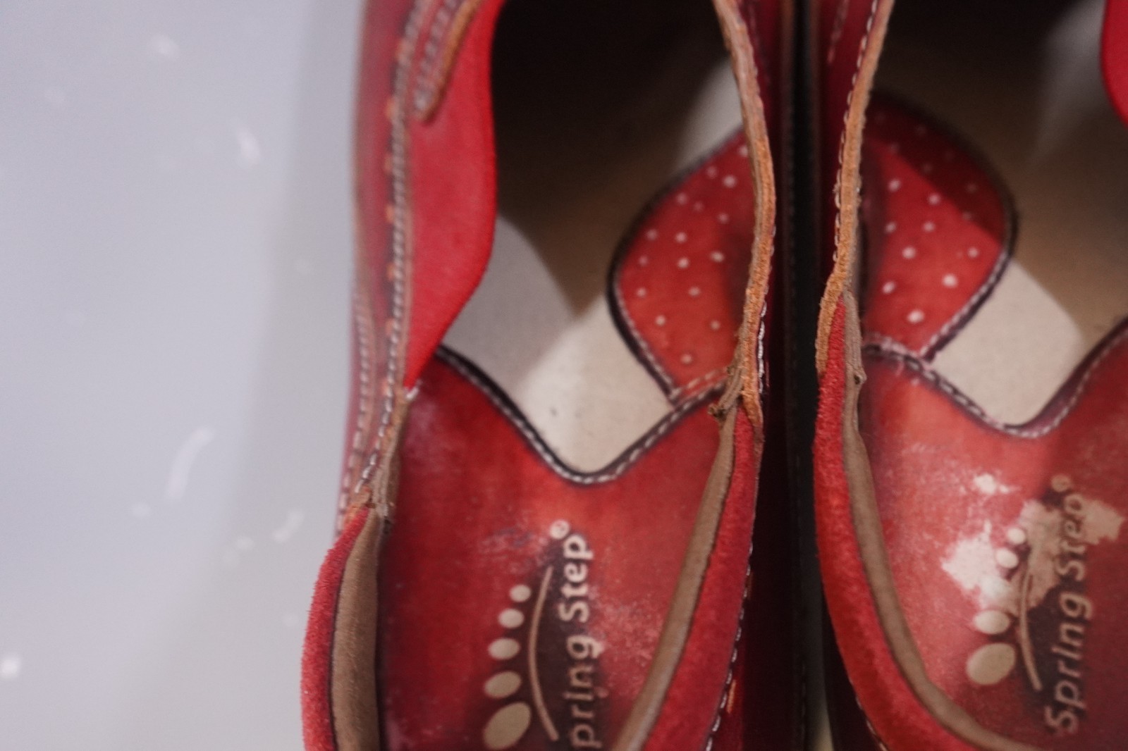 Spring Step Clogs Shoes Womens Sz EU 40 US 9 Burbank Leather Flower Leaf Red