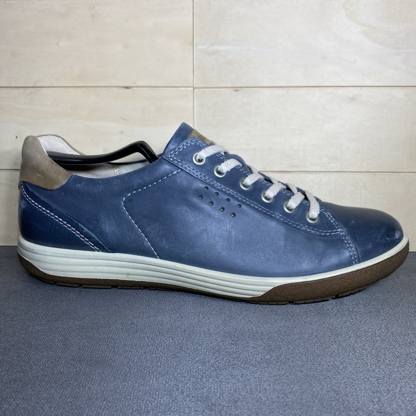 Ecco Chase II Tie Blue Leather Women’s Size 11.5 Shoes Sneakers EU42