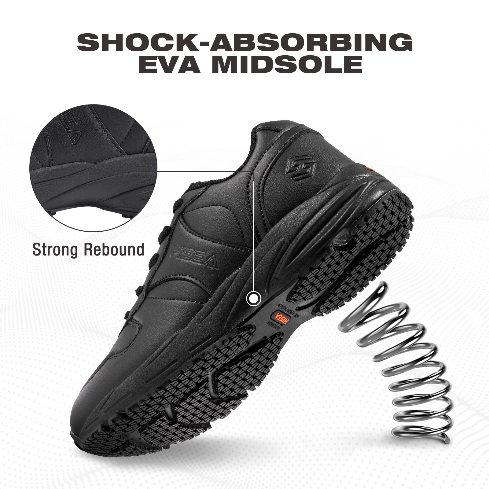HISEA Women Kitchen Non-Slip Working Shoes Oil-Resistant Food Service Chef Shoes