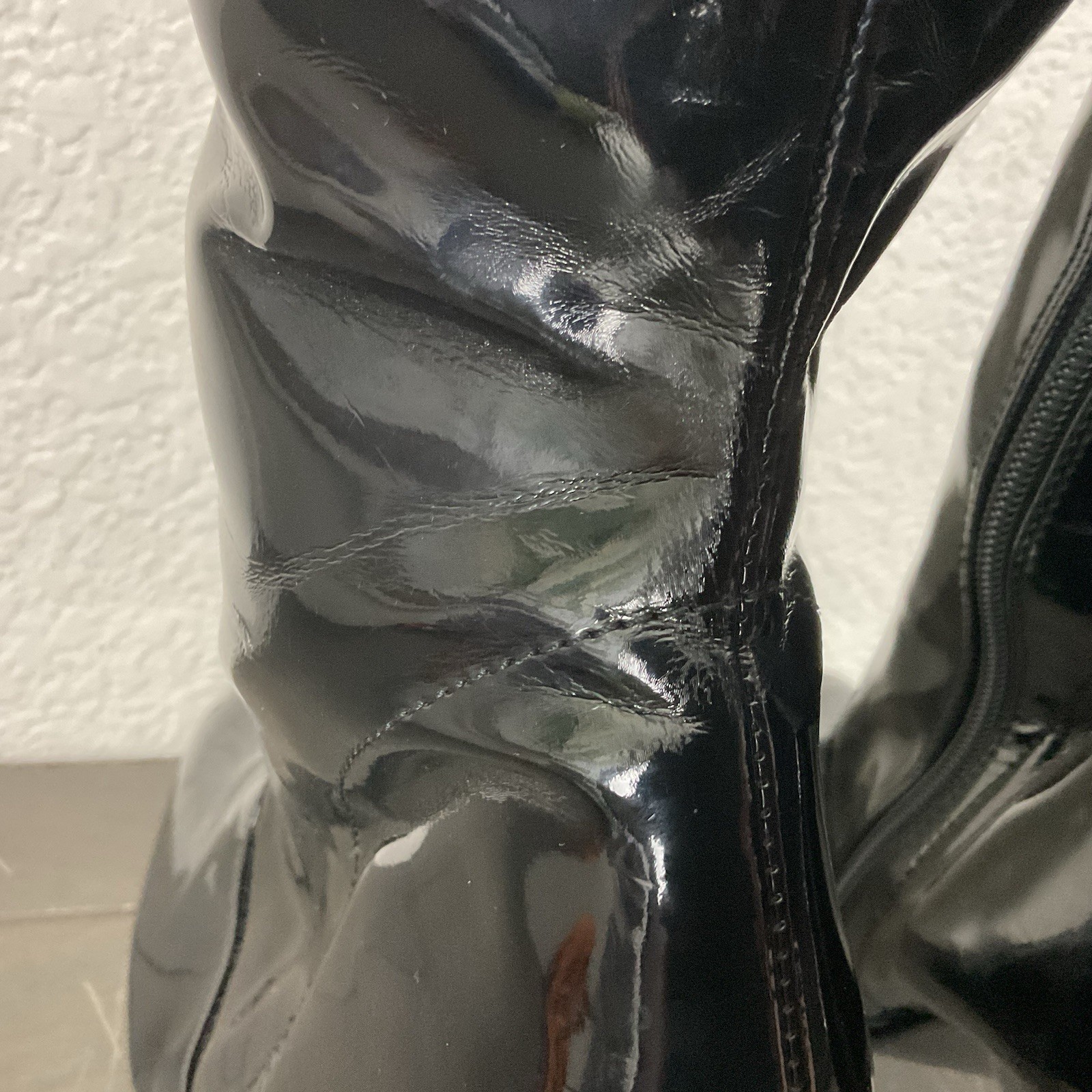 Pleaser Women’s Seduce-3010 Black Patent Thigh High Boots 5″ Stiletto Heel Sz 8