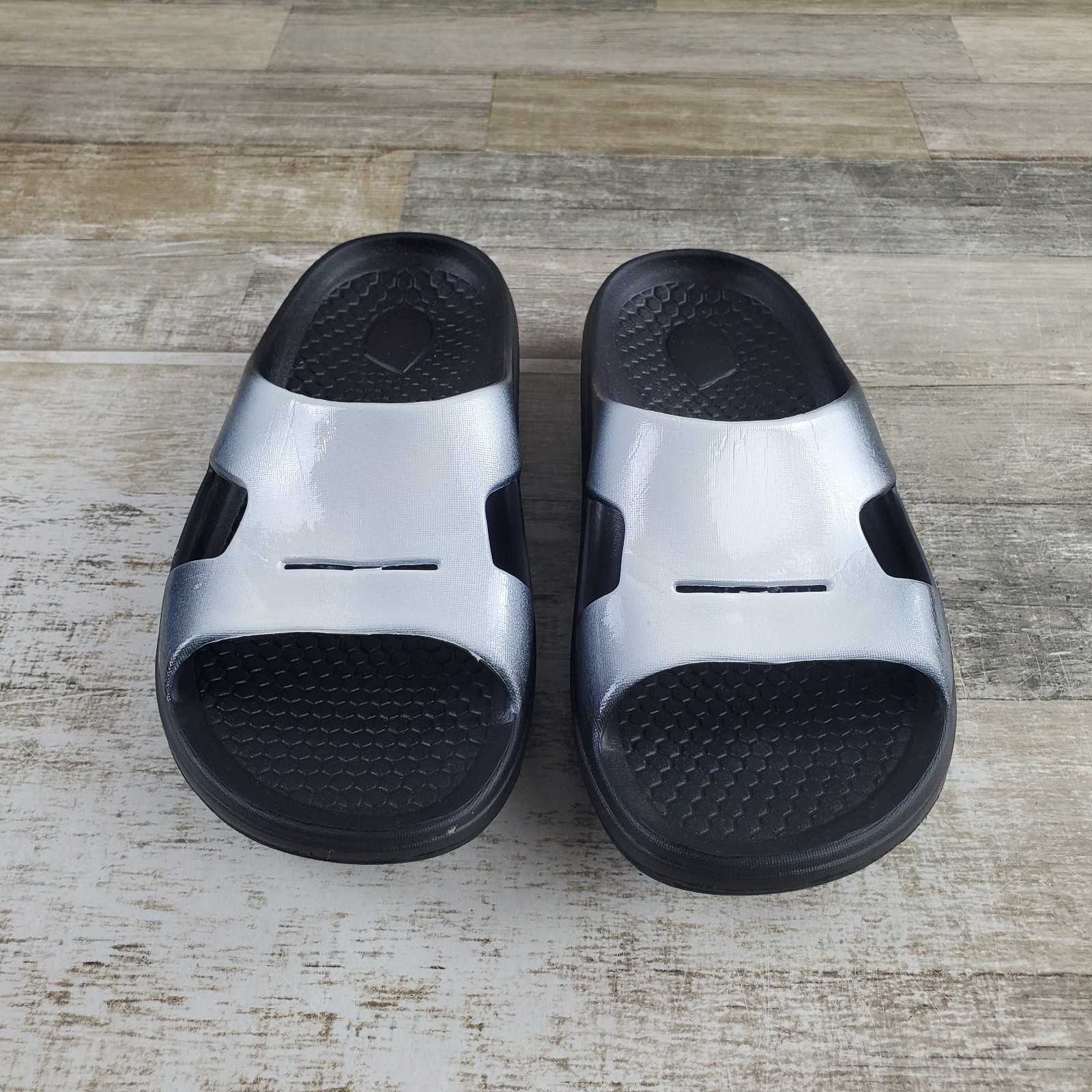 Spenco Fusion 2 Fade Womens Slide Sandals Sz 9 White Comfort Support Footbed