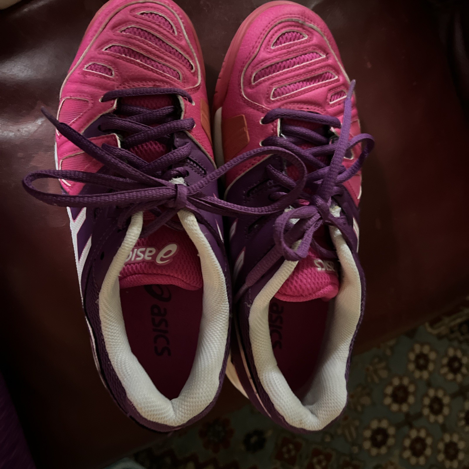 Asics 556Y Gel-Game 5 Pink Purple White Athletic Tennis Shoes Women’s Size 5