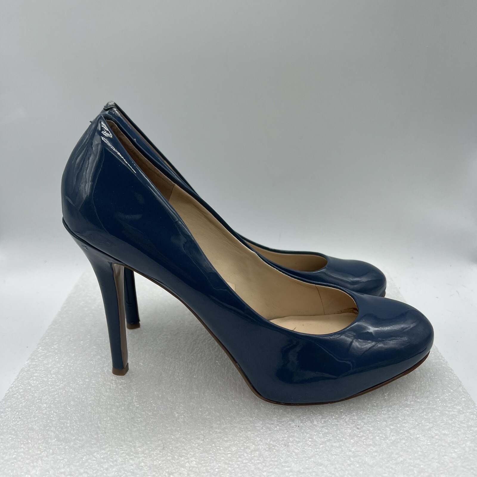 Nine West Maximus Blue Heels Womens Size 9 Pointed Toe Stiletto Pumps 4 Inch
