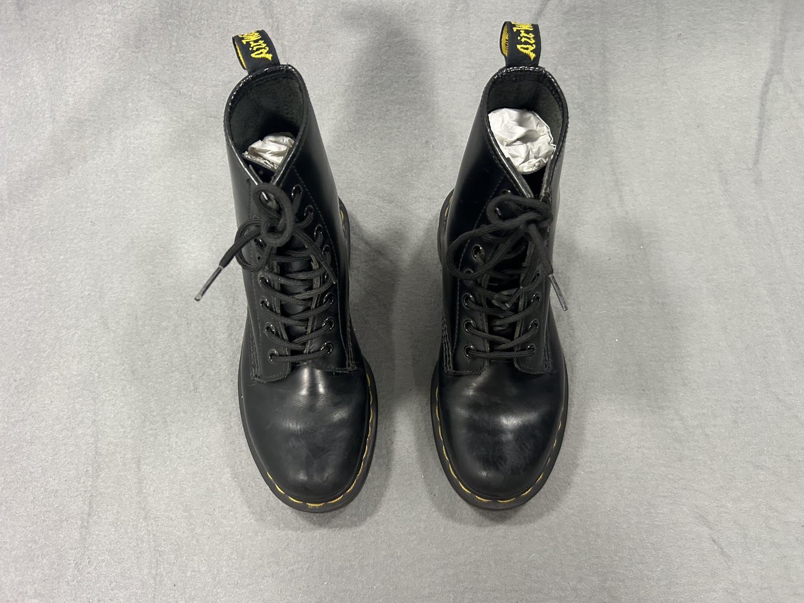 Dr. Martens Boots Women’s 6 Black Leather Combat Ankle 8 Eyes Punk Grunge