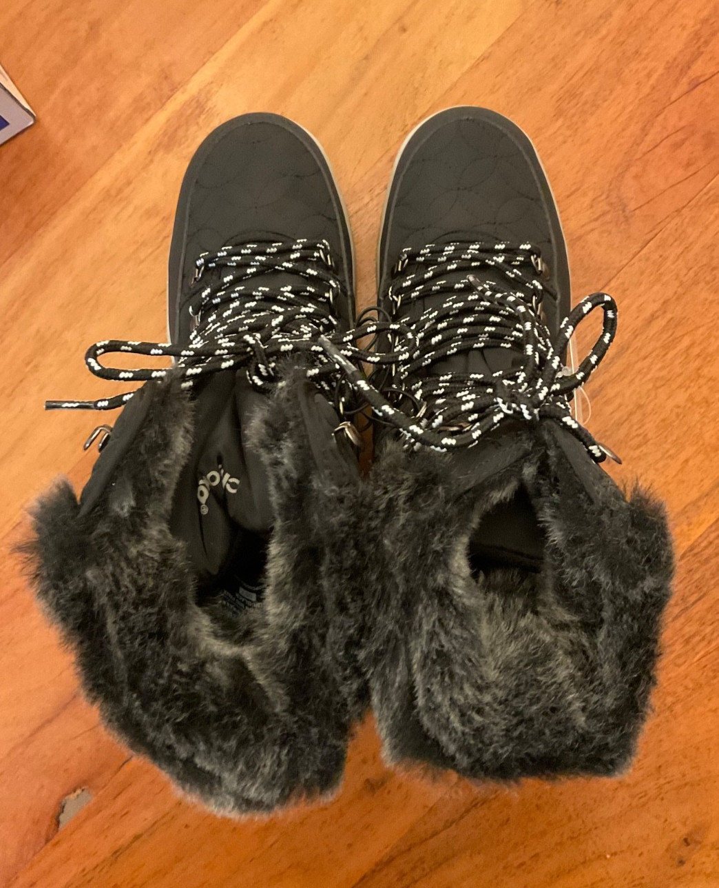 New Women’s Chooka Belltown Mid Faux Fur Cold Weather Boot Black Size 7