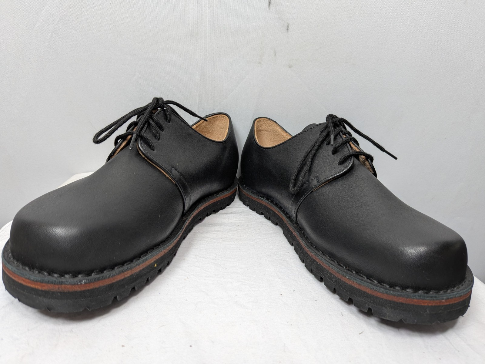 Waldviertler F37 Black Leather Derby Shoes Women’s 6.5 EU 37G NWOB Austria