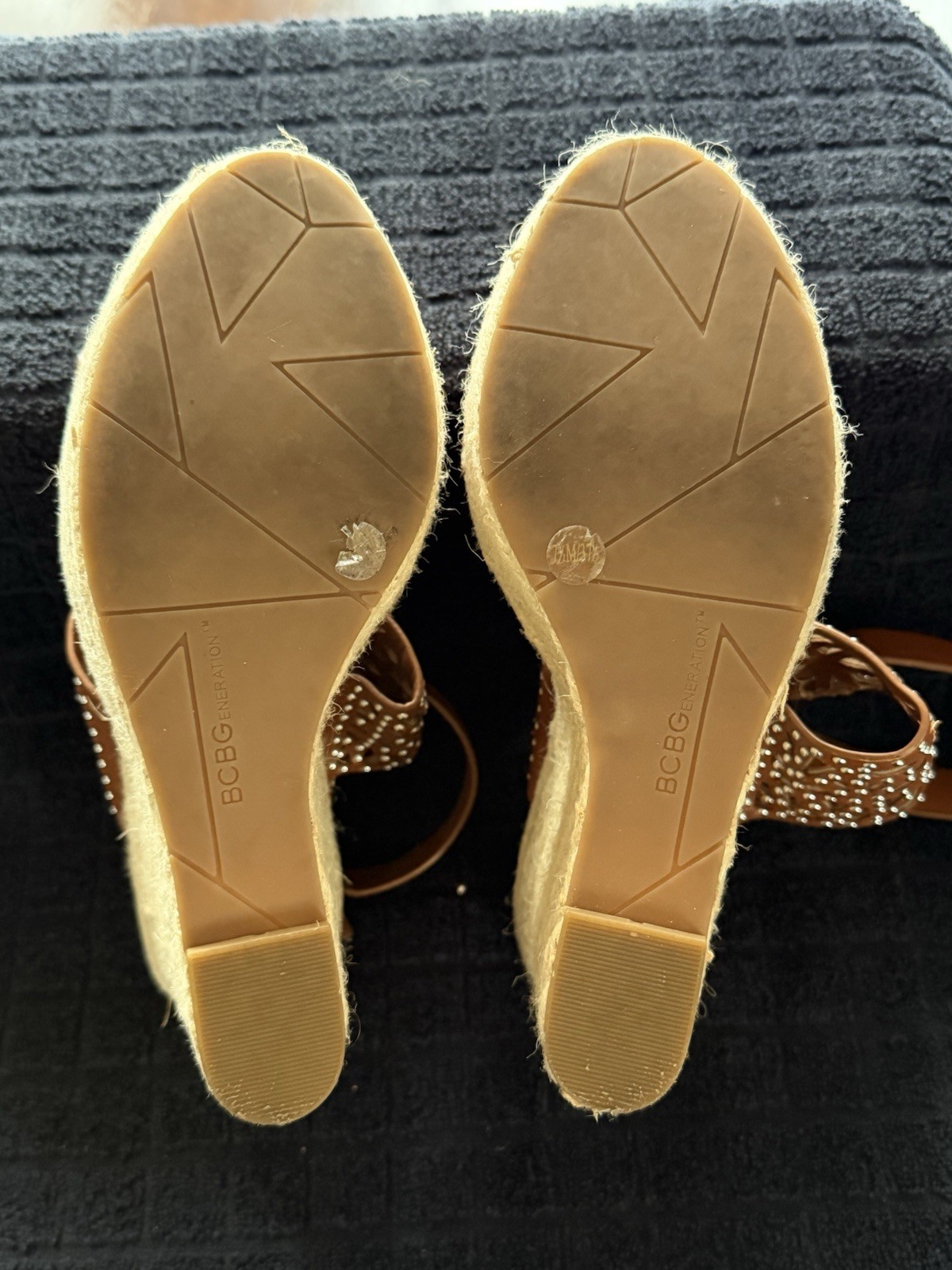 BCBGeneration Brown ww/Silver Hardware Espadrilles – Good Con – Women’s Sz. 8