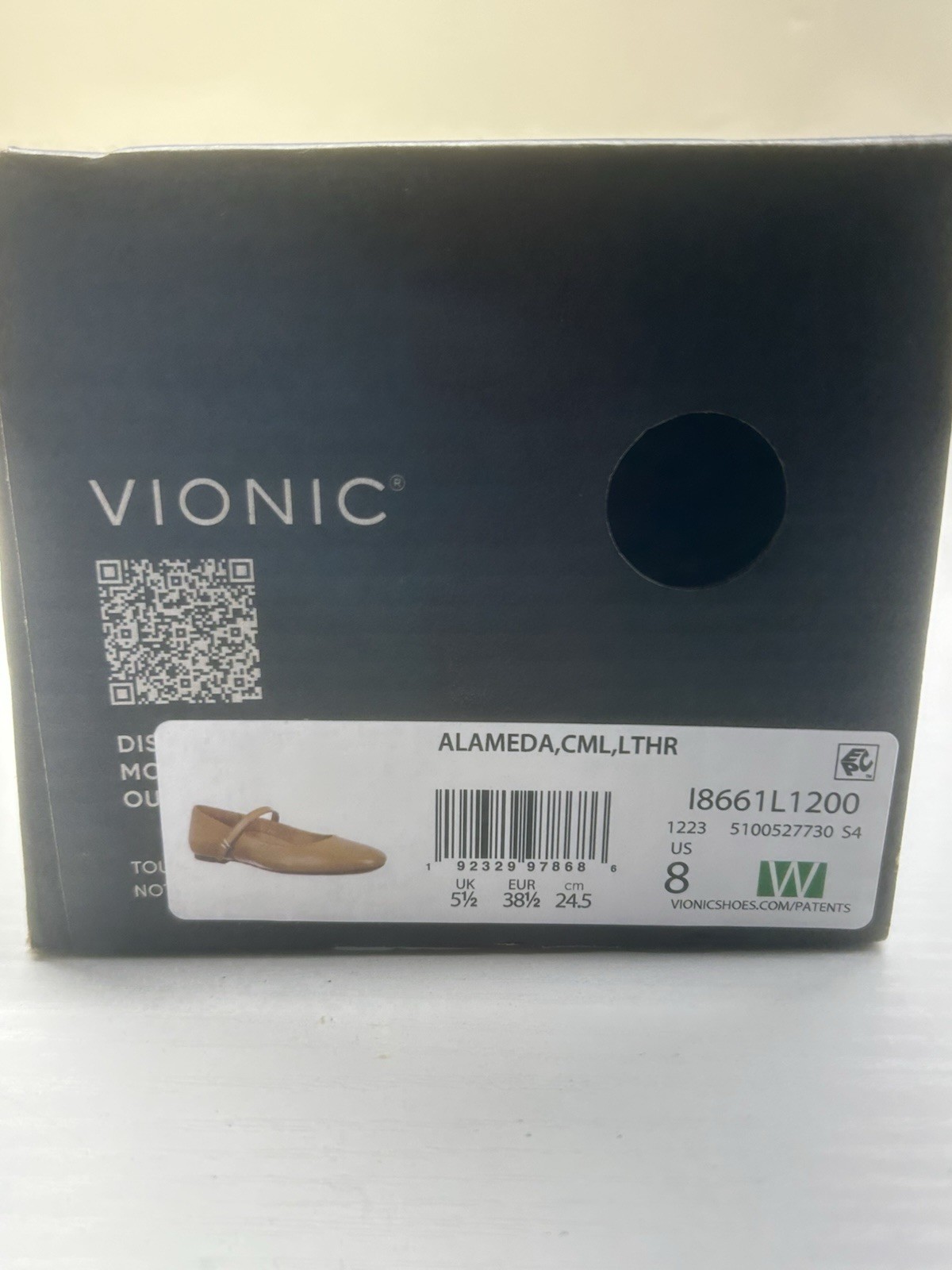 Vionic Alameda Camel Tan Leather Size 8 Used
