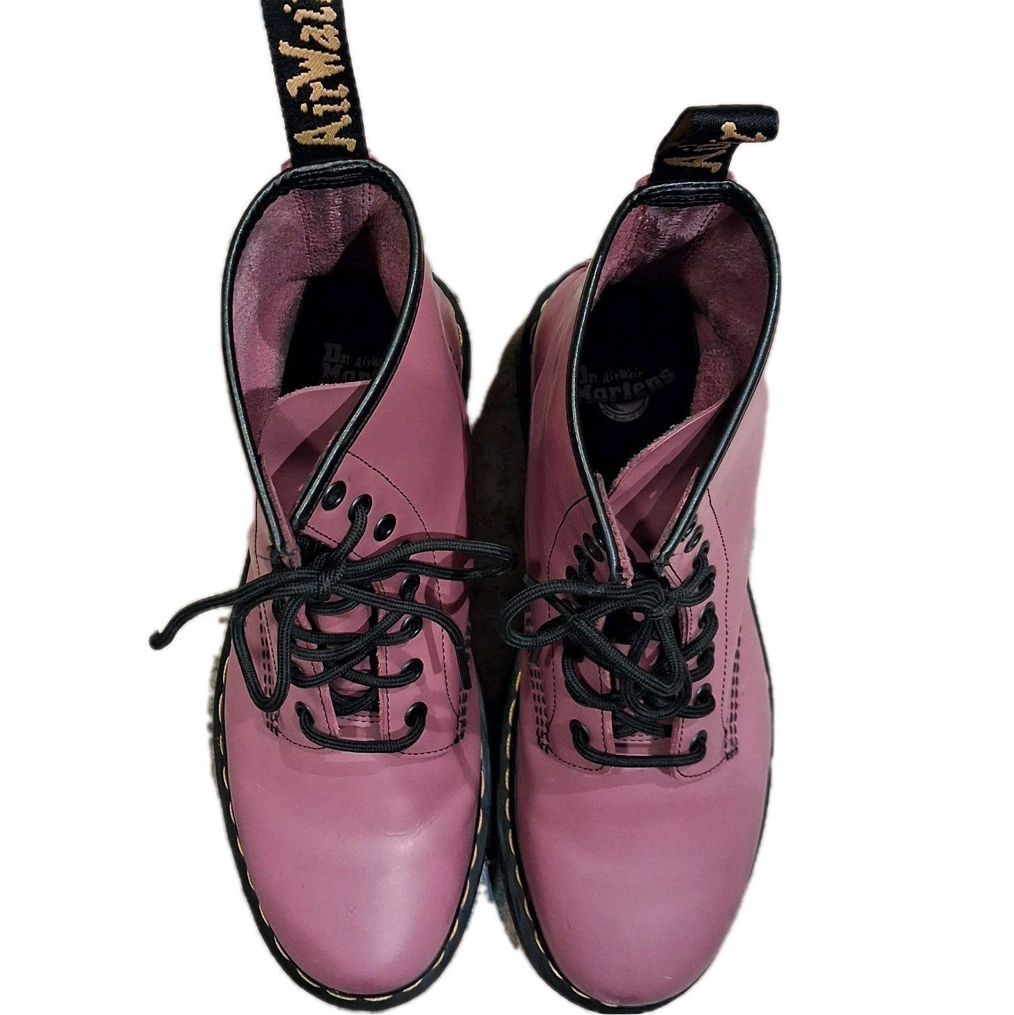 Dr Martens 1460 Womens US 11 Muted Purple Smooth Leather 8 Eye Combat Boots Pink