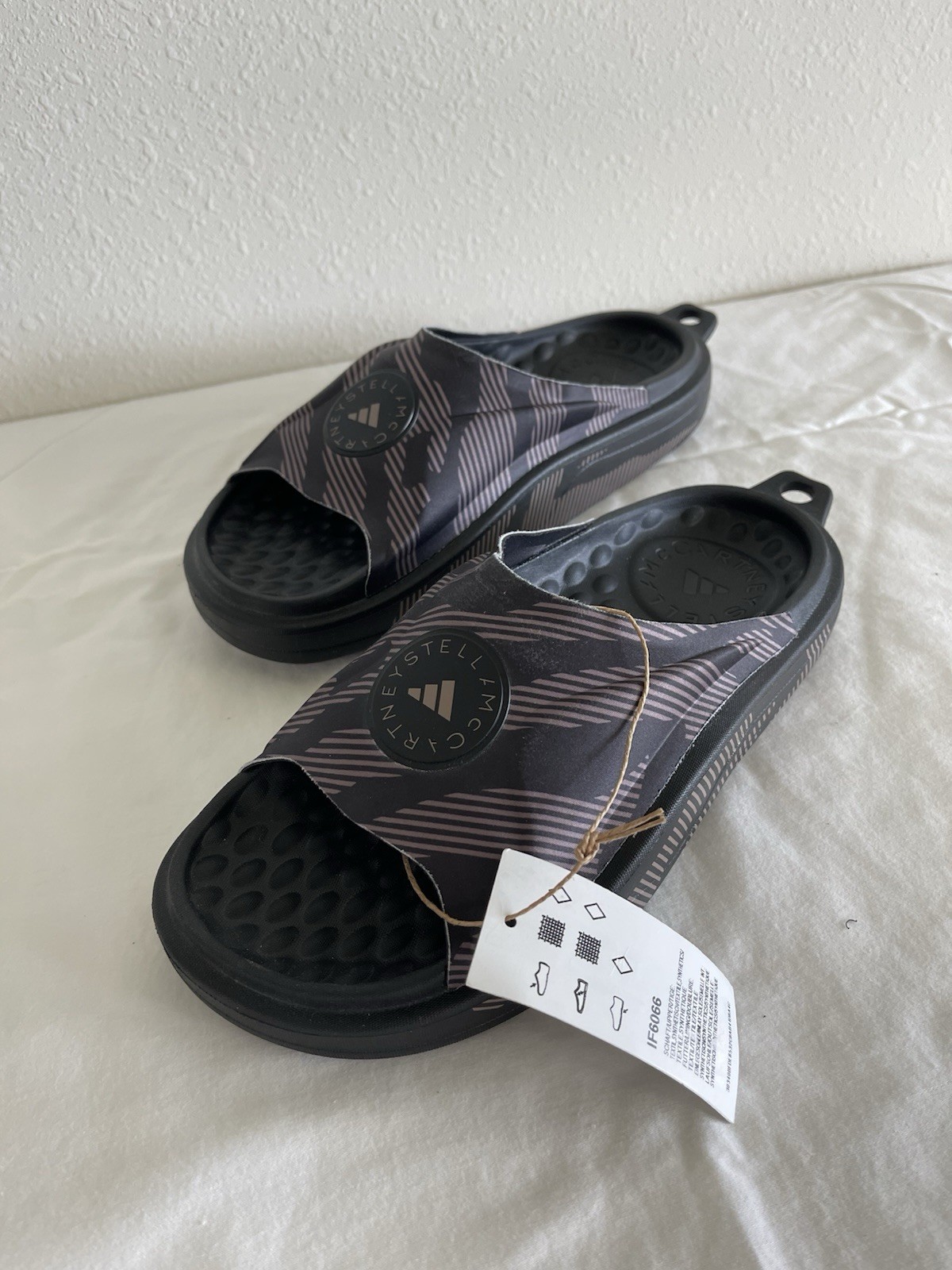 Adidas Stella McCartney Slide Shoes Slippers Core Black (if6066) Size 8 Womens