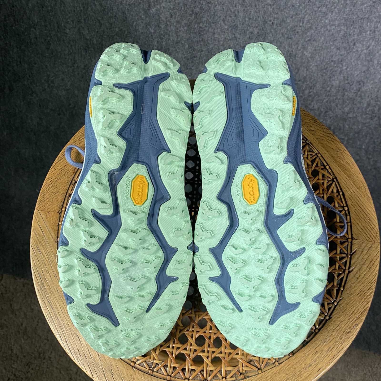 Hoka Speedgoat 6 Running Shoes Womens 8 B Purple Green Sneaker Vibram Excellent