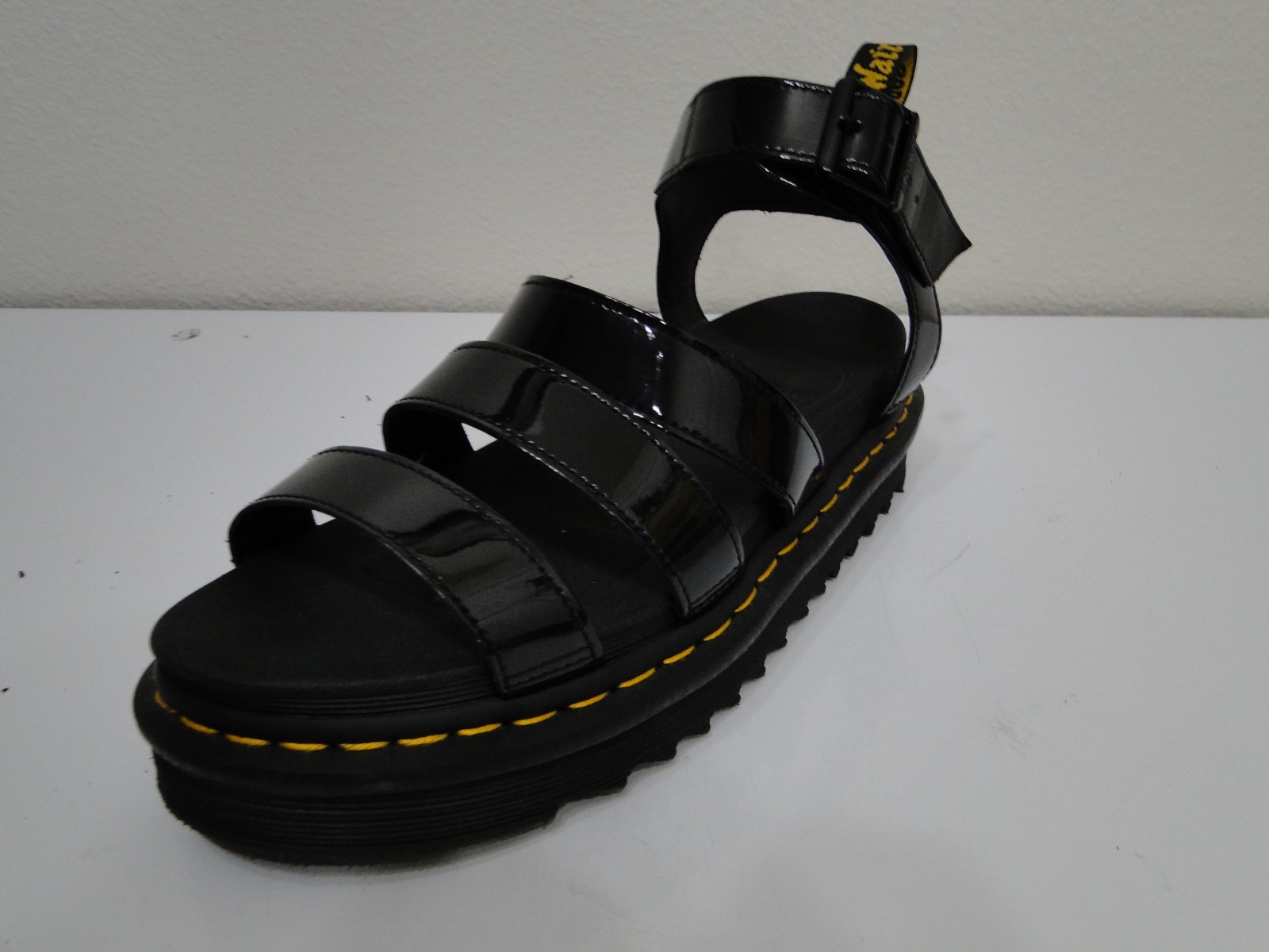Dr Martens Blaire Black Patent Lightweight Chunky Platform Sandals Uk 6.5 Eu 40
