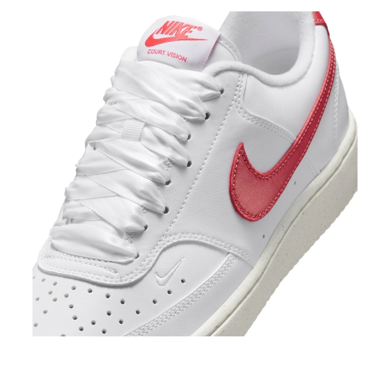 Nike HV5246-100 White Ember Court Vision Low Next Nature Women Leather Sneakers
