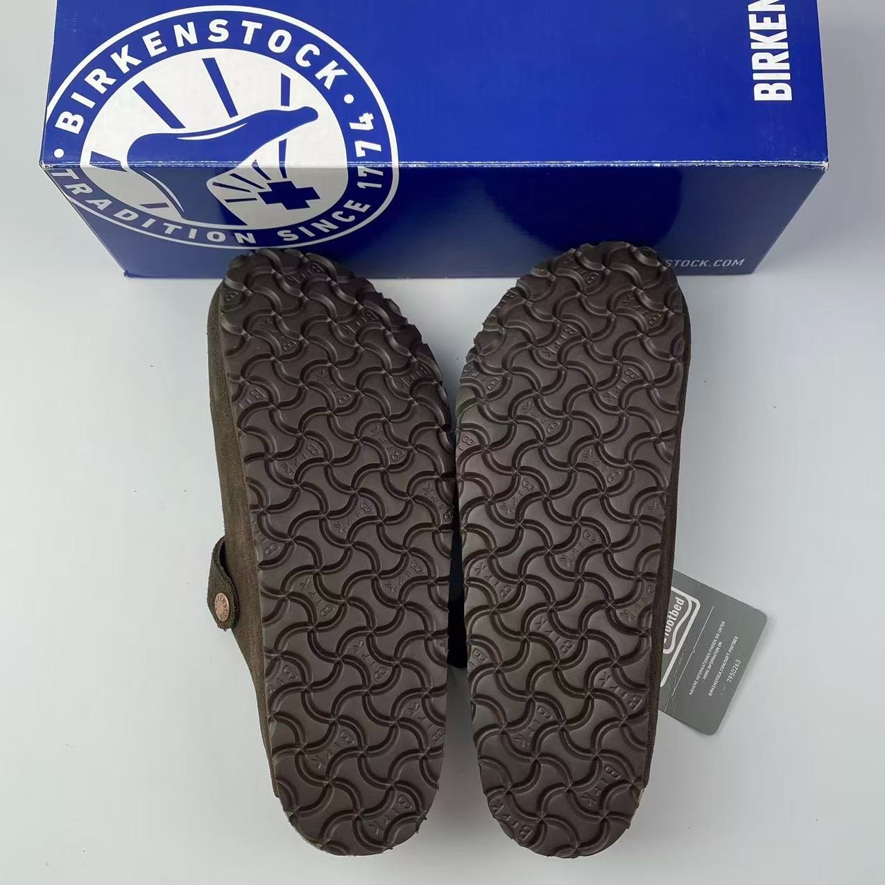 Birkenstock Boston Soft Footbed Mocha Suede Leather Unisex Shoes Clogs EU37-45