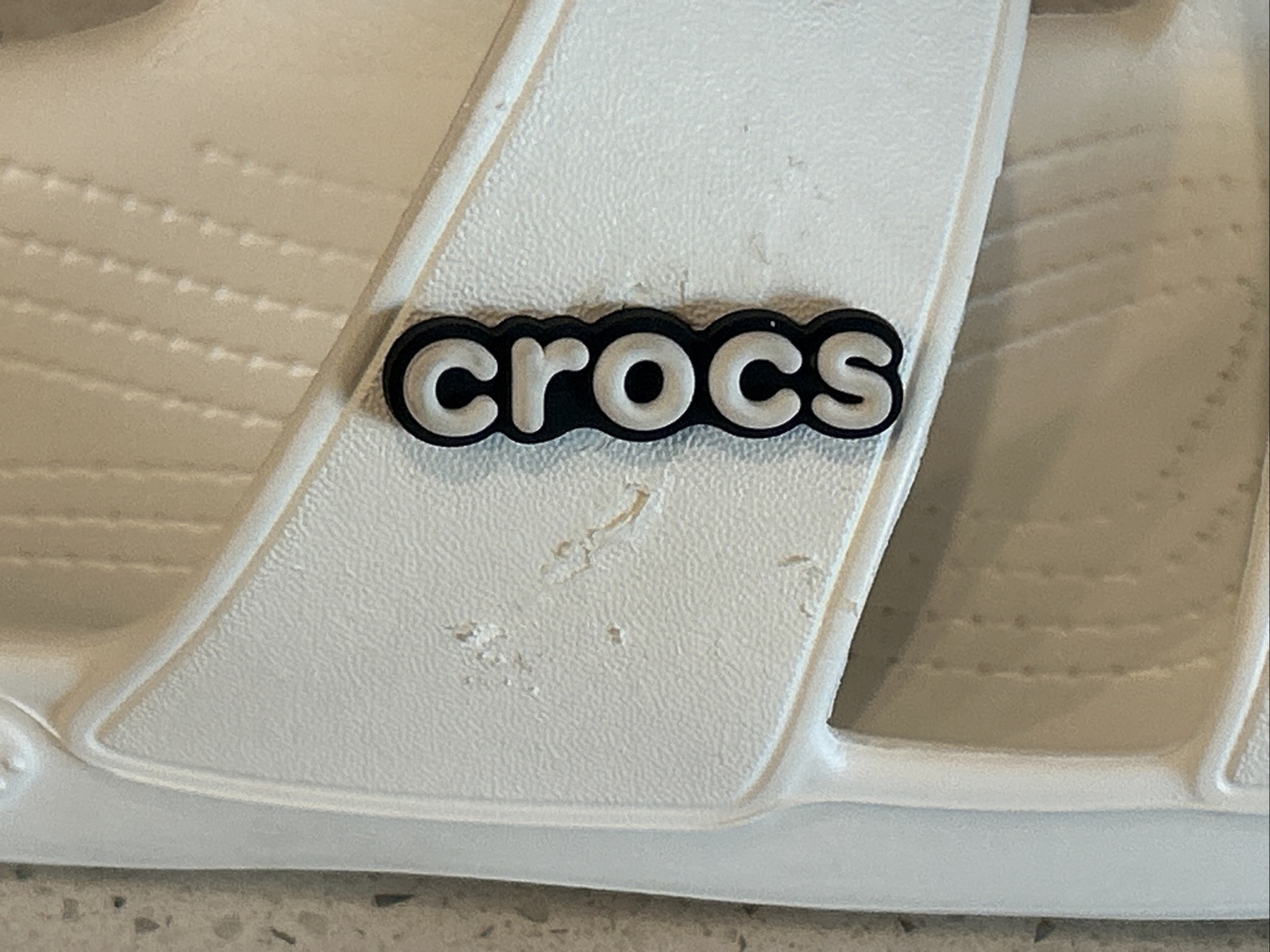 Crocs Classic Two Band Womens White Slip on Slides Sandals 206761 M 8 W 10