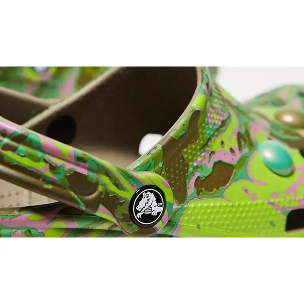Crocs Classic Green Bubble Marble Clogs Unisex Adults MSRP $65