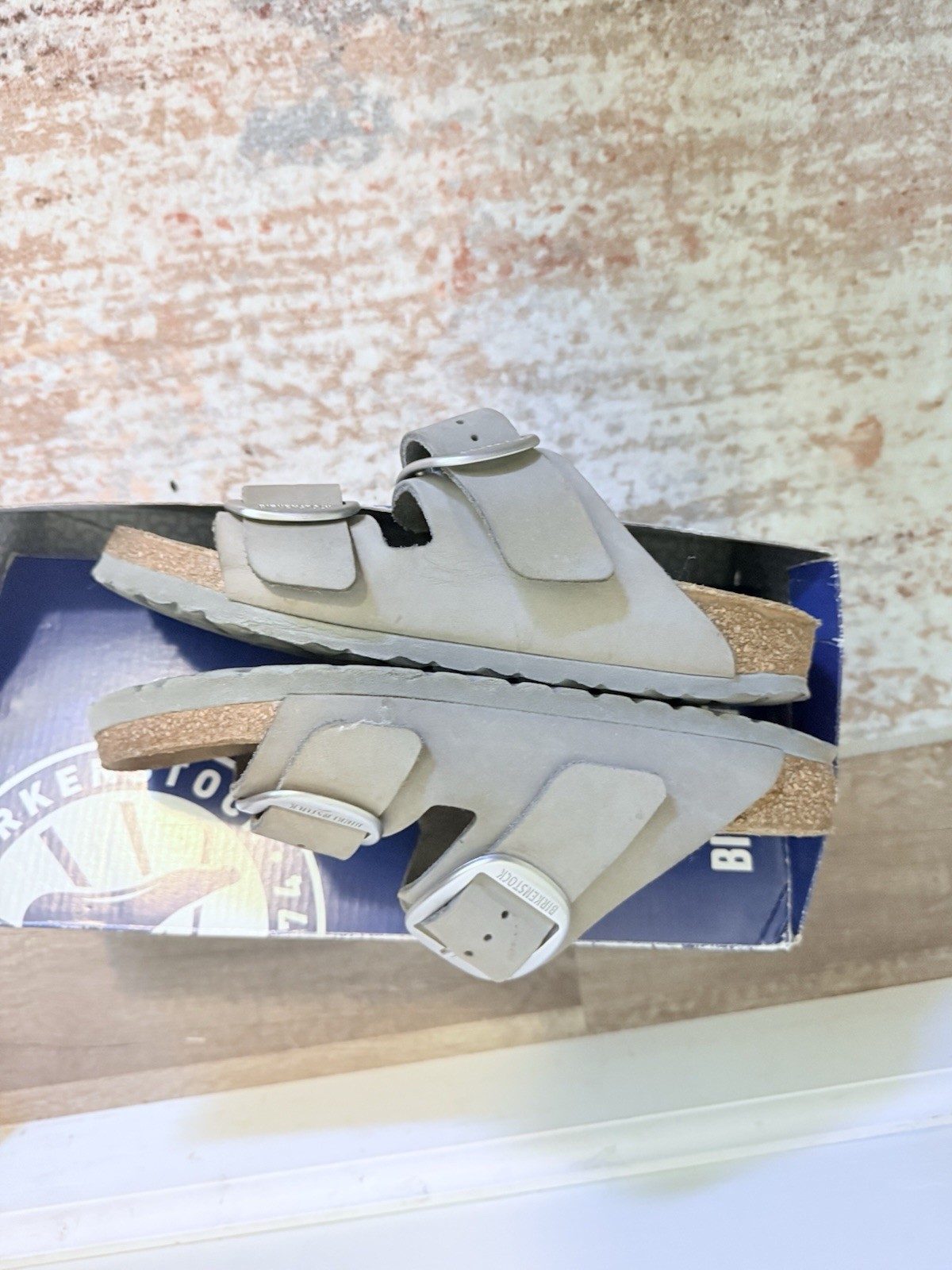Birkenstock Arizona Big Buckle Gray Slide Sandals Narrow EU 37 US 6 MPN 1022154