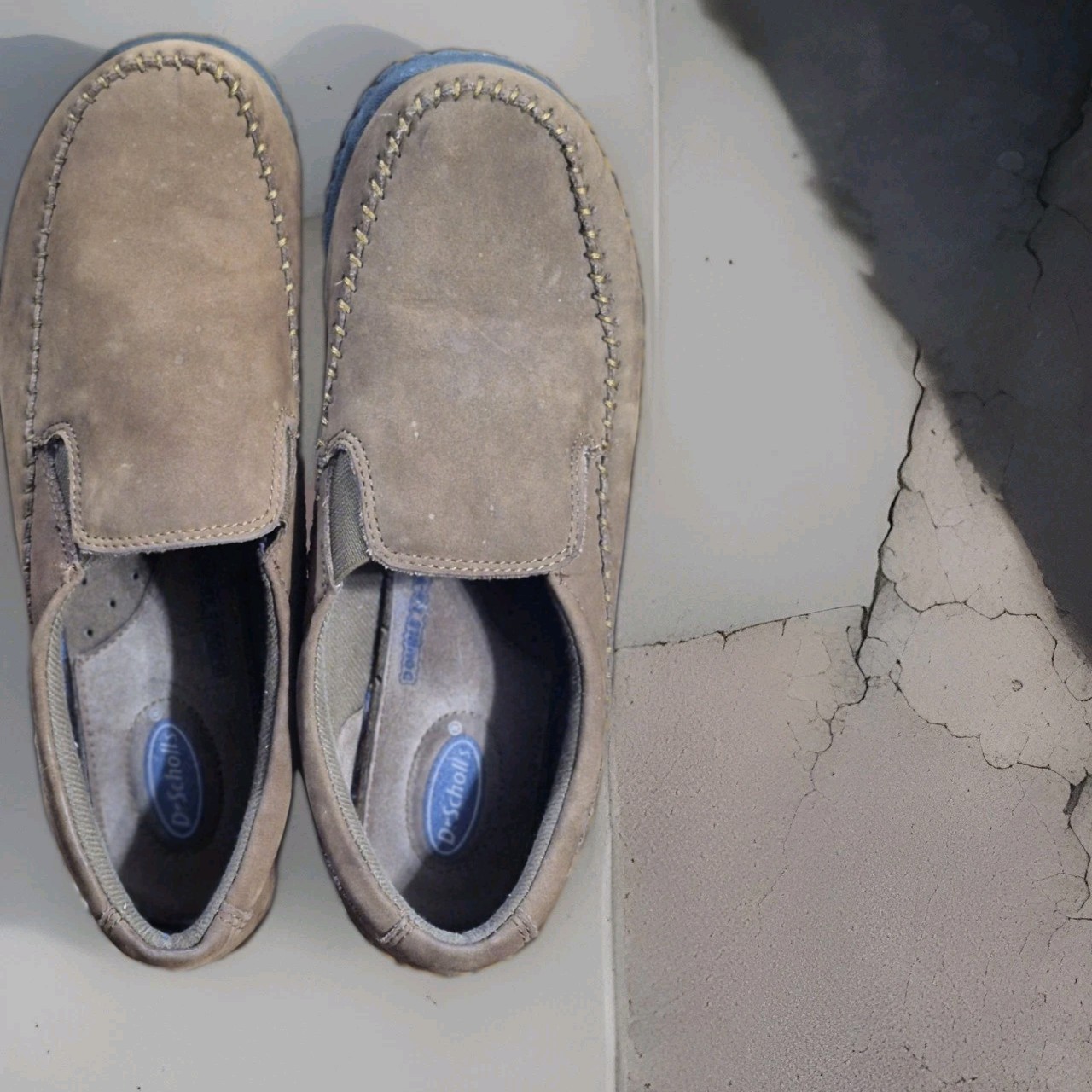 Dr Scholls Dana Nubuk Leather Double Air Pillow Slip On Shoes Women’s Size 7.5